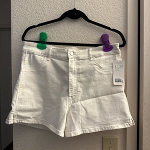 White Jean Shorts
